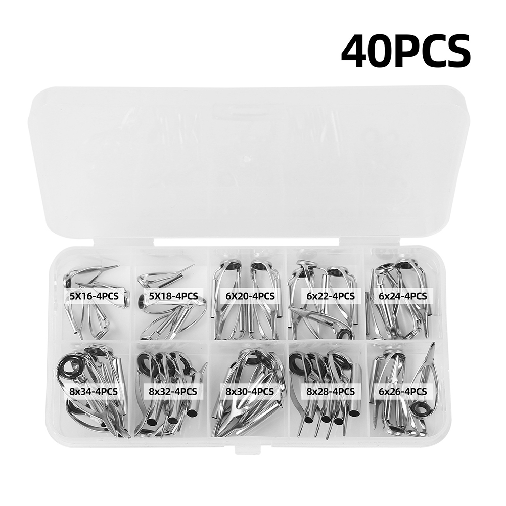 10/40pcs Fishing Rod Guide Rin - Fishing Rod Tip Replacement のレビューと価格