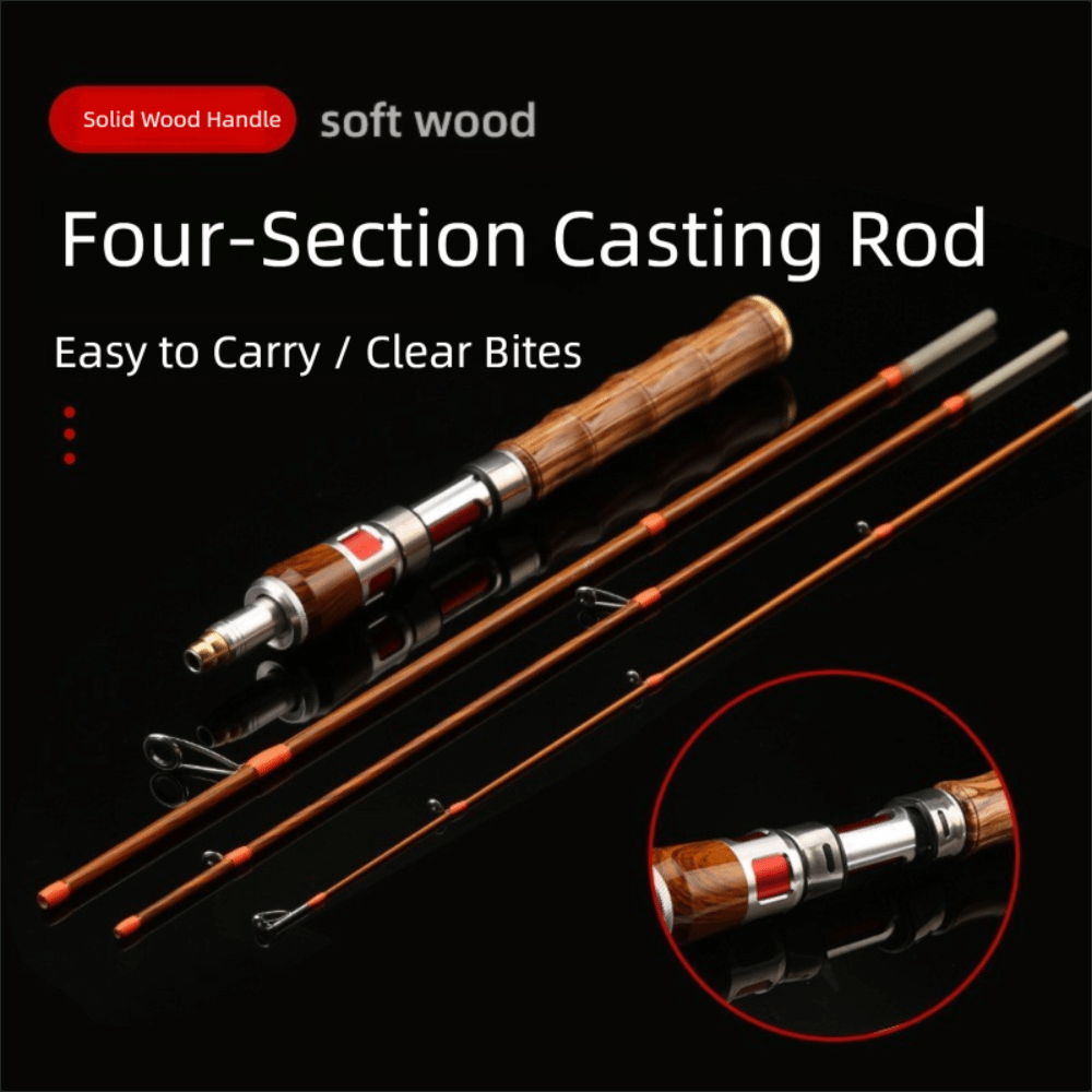 4 Sections Spinning Fishing Ro - Fishing Rod Carbon Fiber のレビューと価格