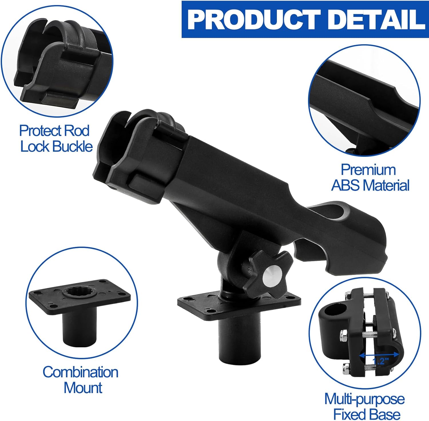 2 Pack Fishing Rod Holder with - Fishing Rod Boat のレビューと価格