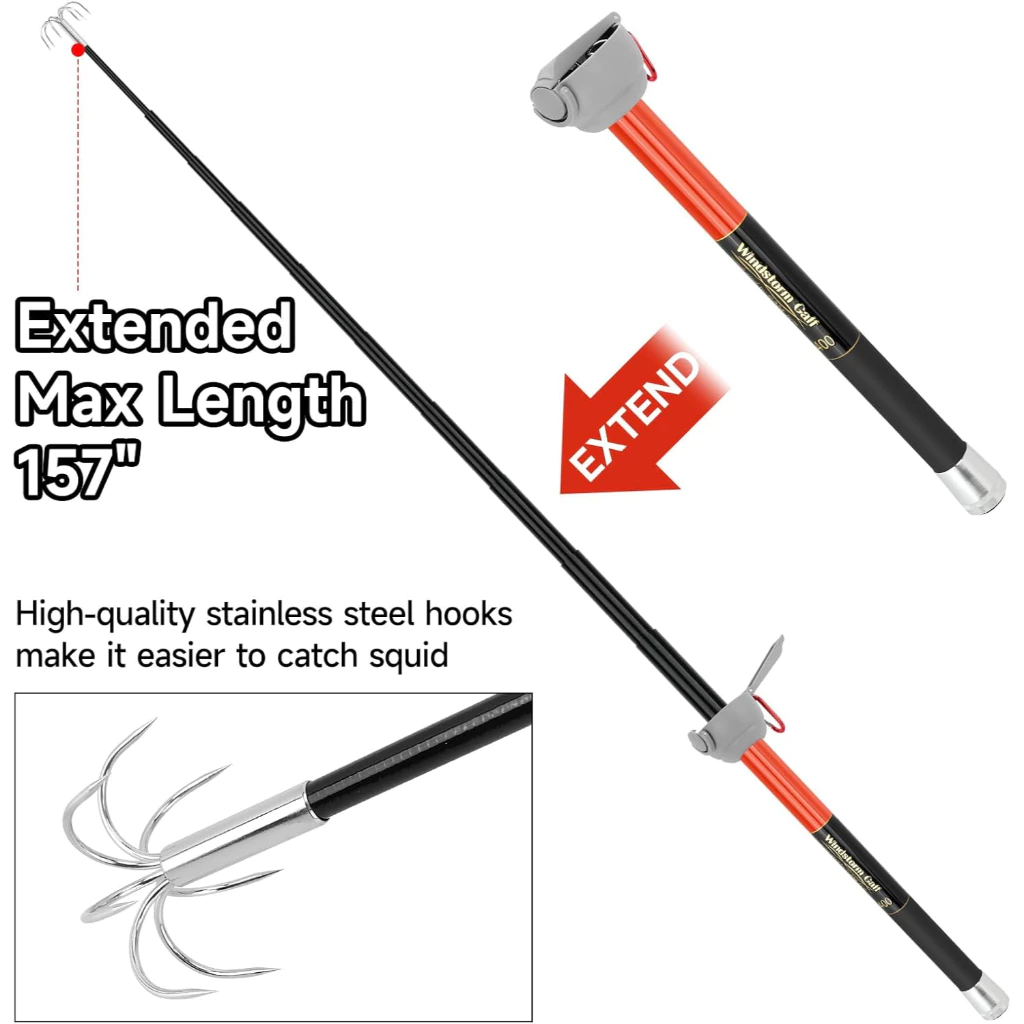 SANLIKE Fishing-Squid Gaff 3M/ - Fishing Rod Carbon Fiber のレビューと価格