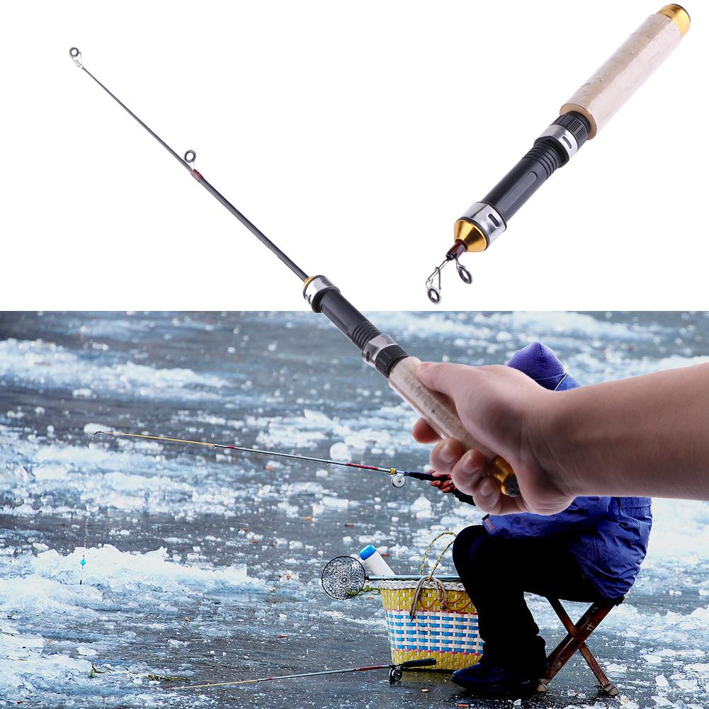 60cm Mini Telescopic Ice Fishi - Fishing Rod Carbon Fiber のレビューと価格