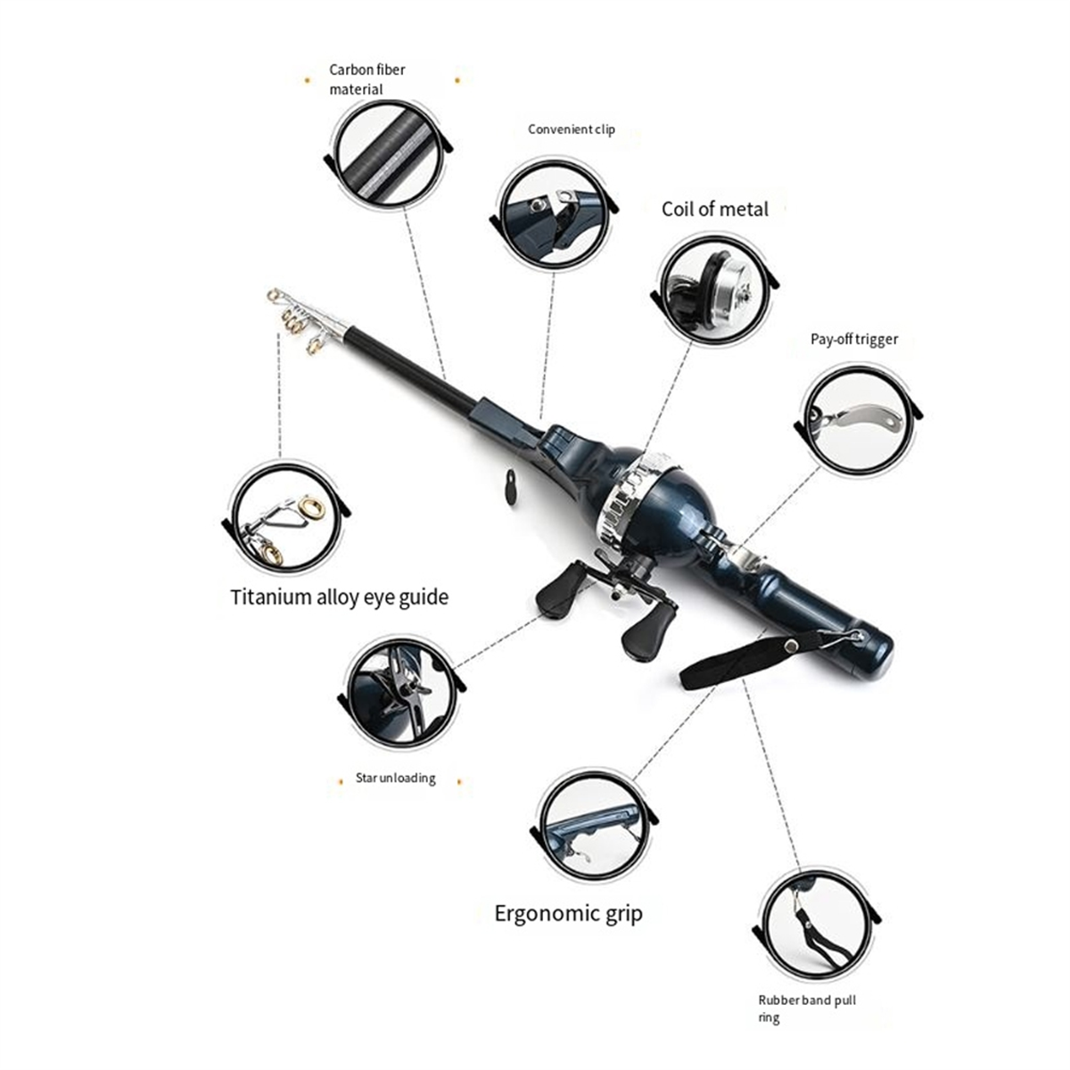 X59A_Portable Folding Fishing  - Fishing Rod Telescopic のレビューと価格