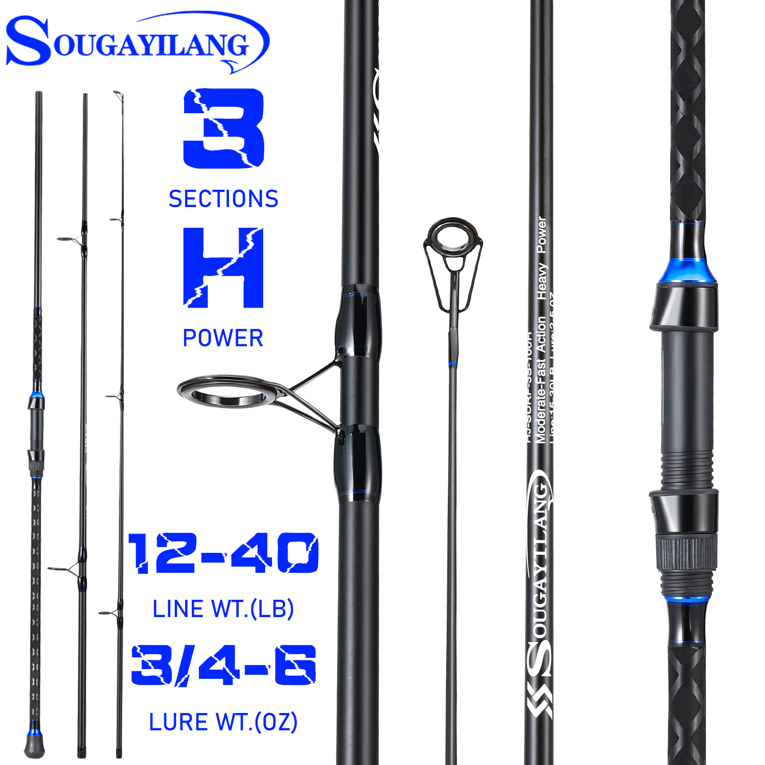 Sougayilang 2.7/3.0/3.3/3.6m 3 - Fishing Rod Surf のレビューと価格