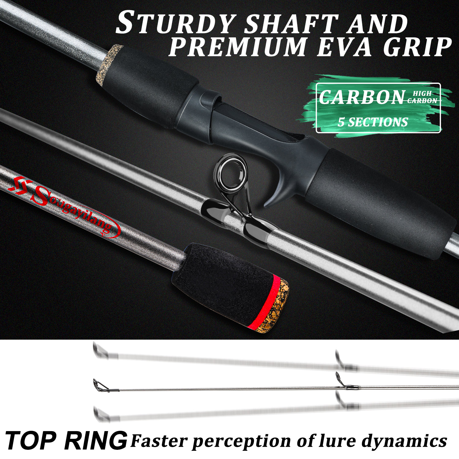 Sougayilang Fishing Rod Combo  - Fishing Rod Carbon Fiber のレビューと価格
