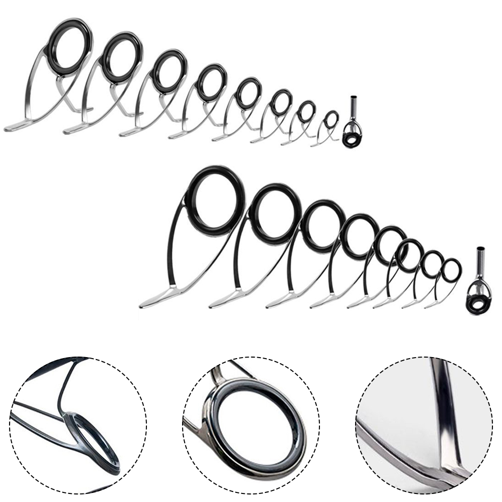 9 Pcs Fishing Rod  Guide Ceram - Fishing Rod Guide Replacement のレビューと価格
