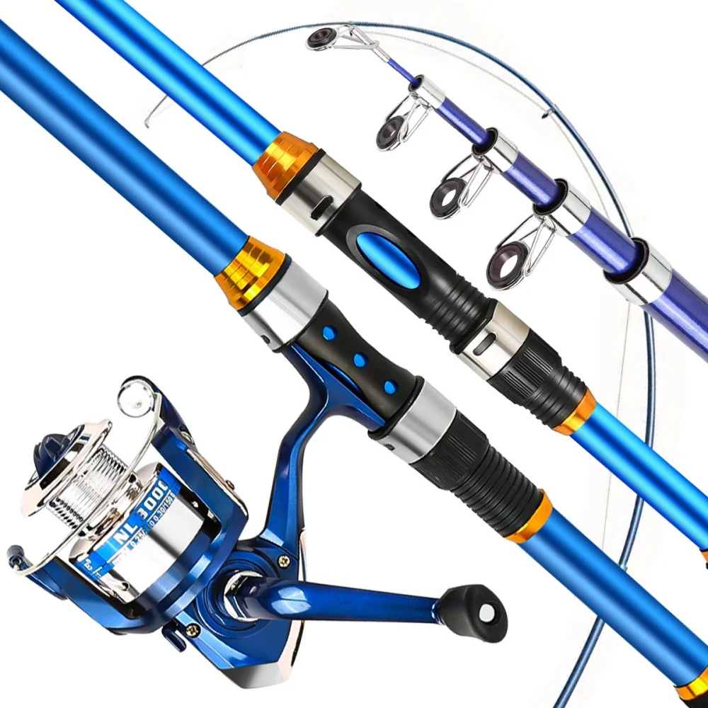 2.1-3.6M Telescopic Glass Fibe - Fishing Rod Spinning のレビューと価格