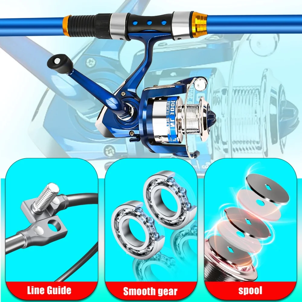 2.1-3.6M Telescopic Glass Fibe - Fishing Rod Spinning のレビューと価格