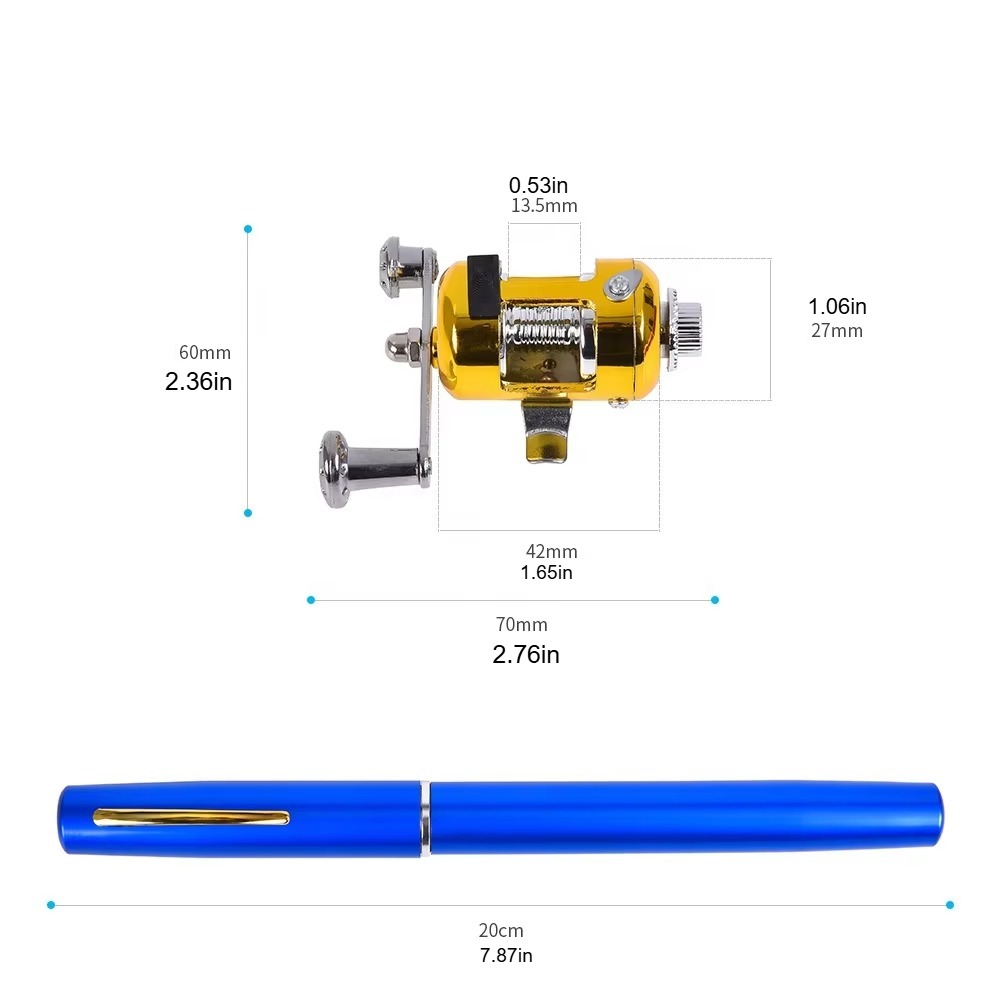 Mini portable steel pen fishin - Fishing Rod Case のレビューと価格