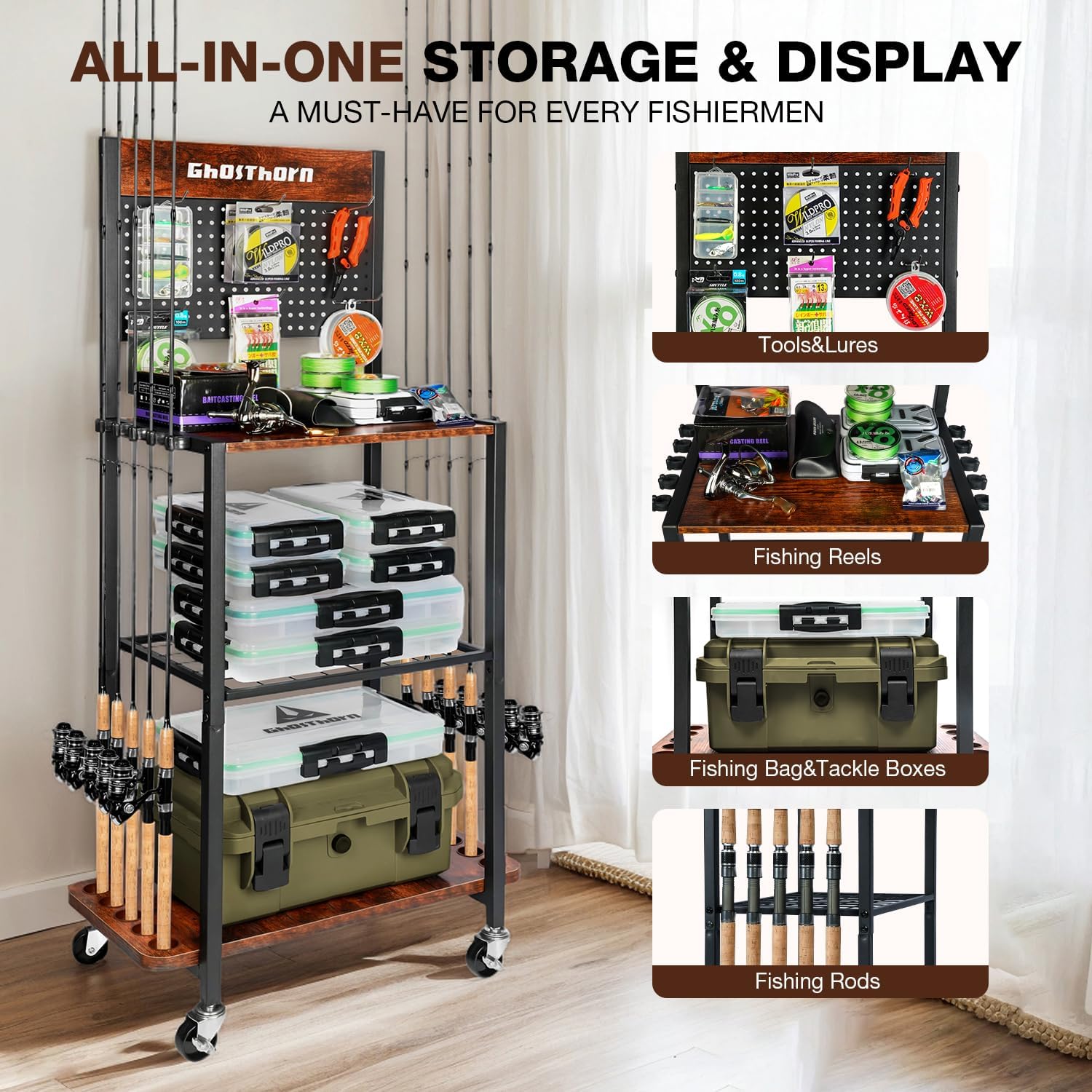 Fishing Rod Holder for Garage  - Fishing Rod Holder のレビューと価格