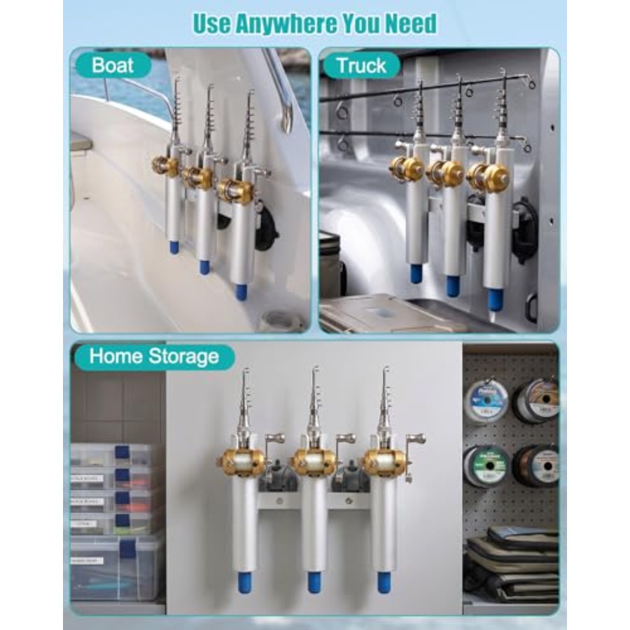 No Drill Vacuum Fishing Rod Ho - Fishing Rod Rack のレビューと価格