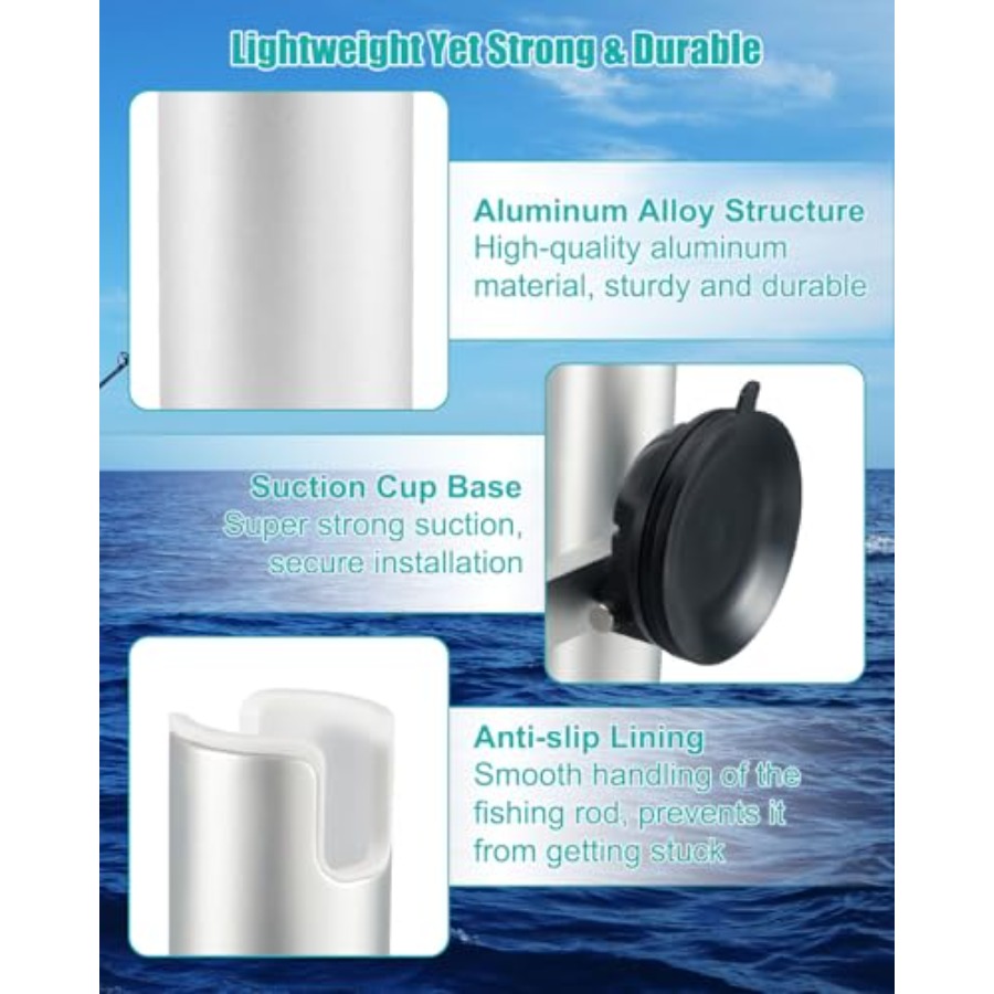 No Drill Vacuum Fishing Rod Ho - Fishing Rod Rack のレビューと価格